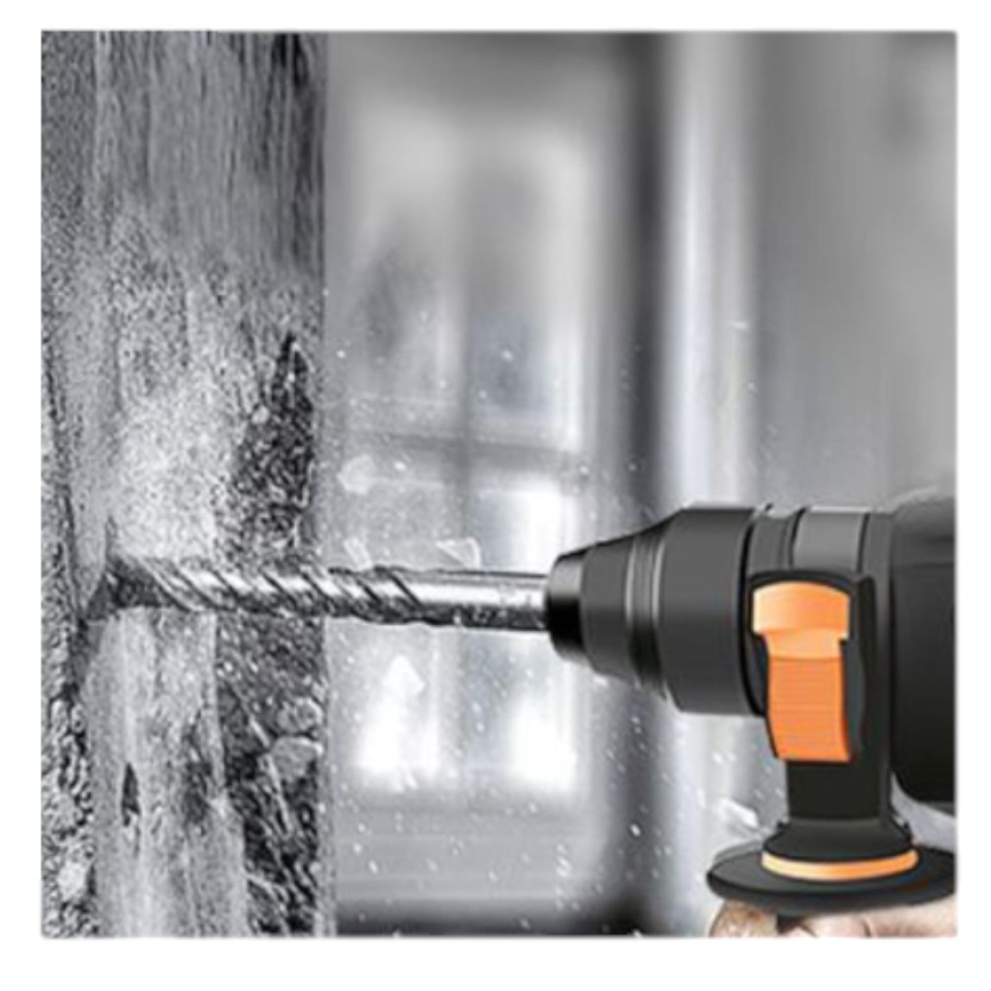 Broca para martillo eléctrico doble ranura recta de cuatro filos 210 × 150 × 6 mm