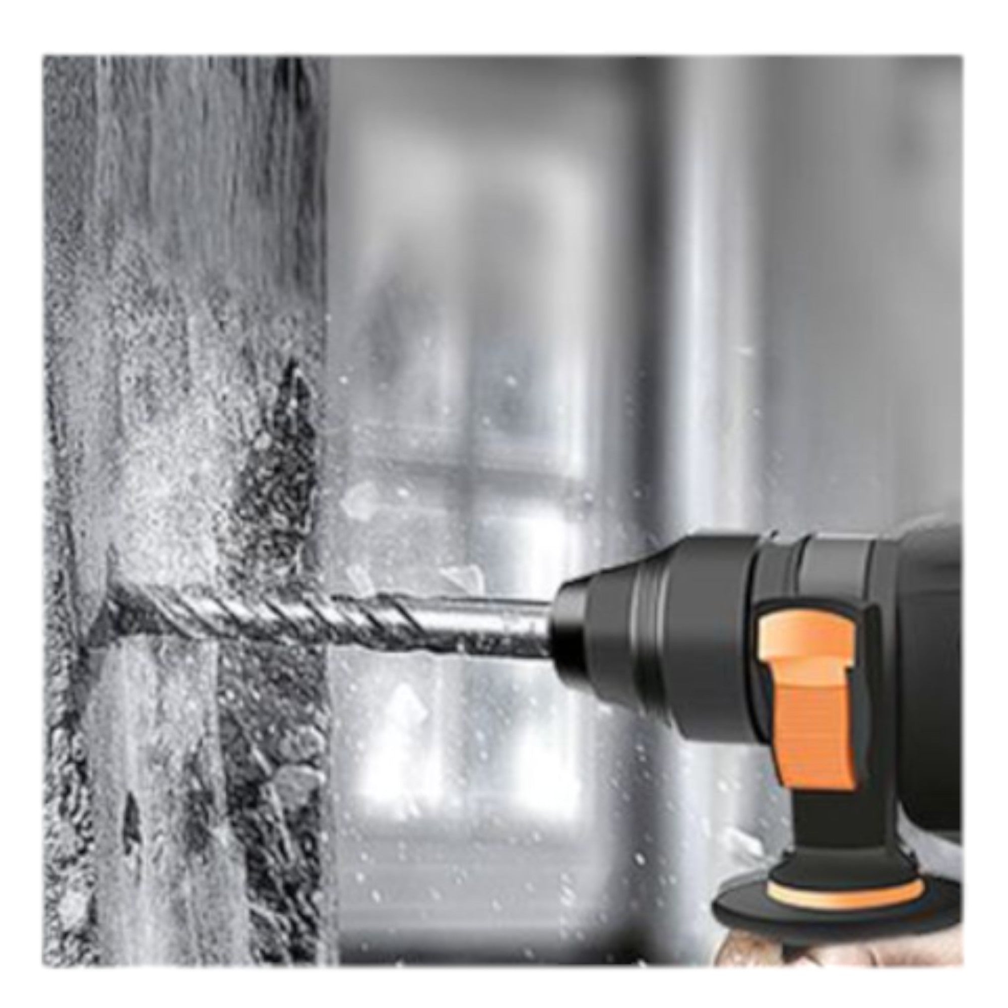 Broca para martillo eléctrico doble ranura recta de cuatro filos 260 × 200 × 6 mm