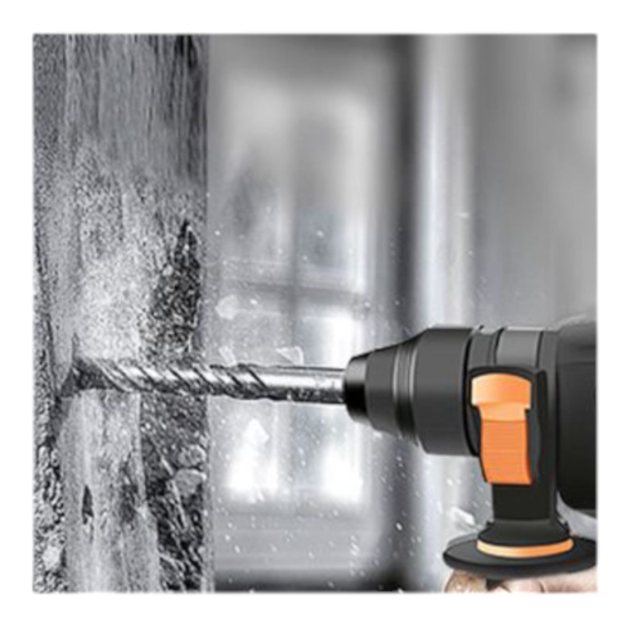 Broca para martillo eléctrico doble ranura recta de cuatro filos 260 × 200 × 8 mm