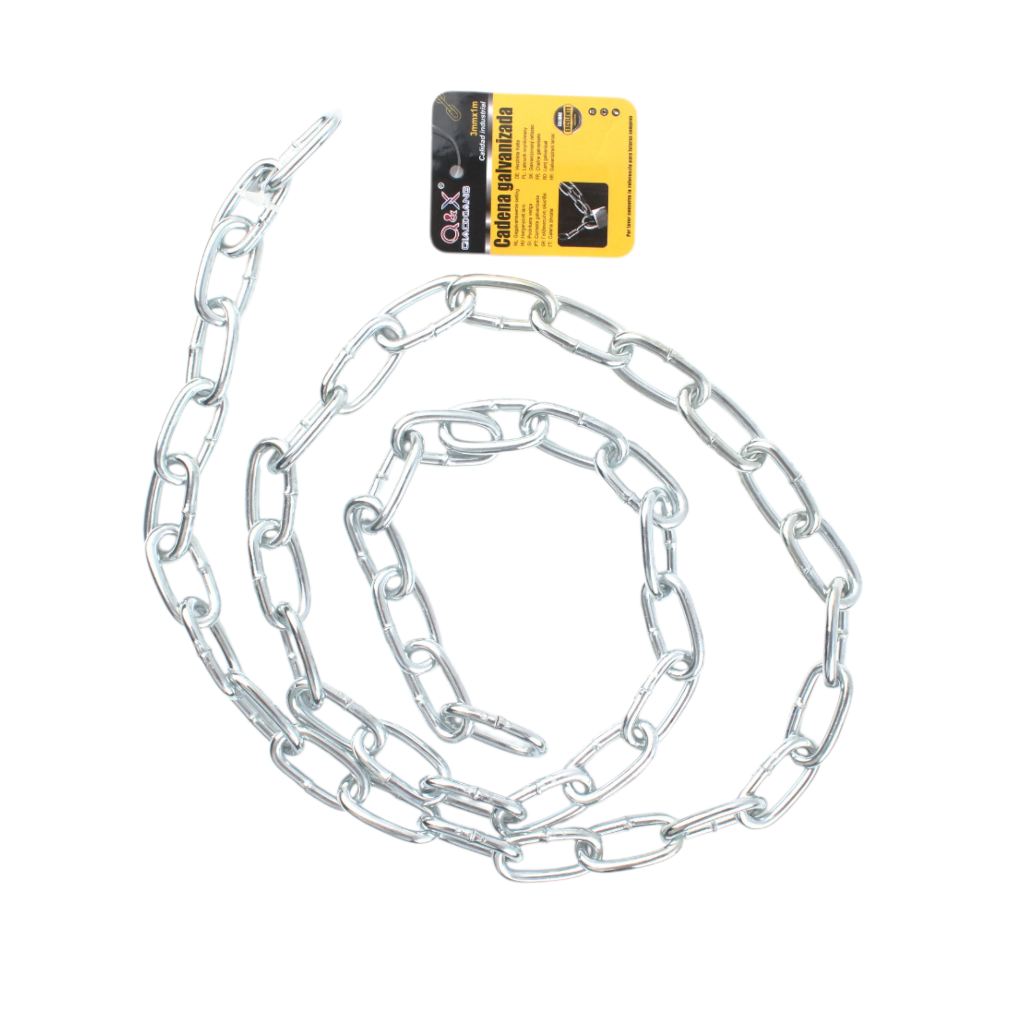 Cadena galvanizada 3 mm × 1 m