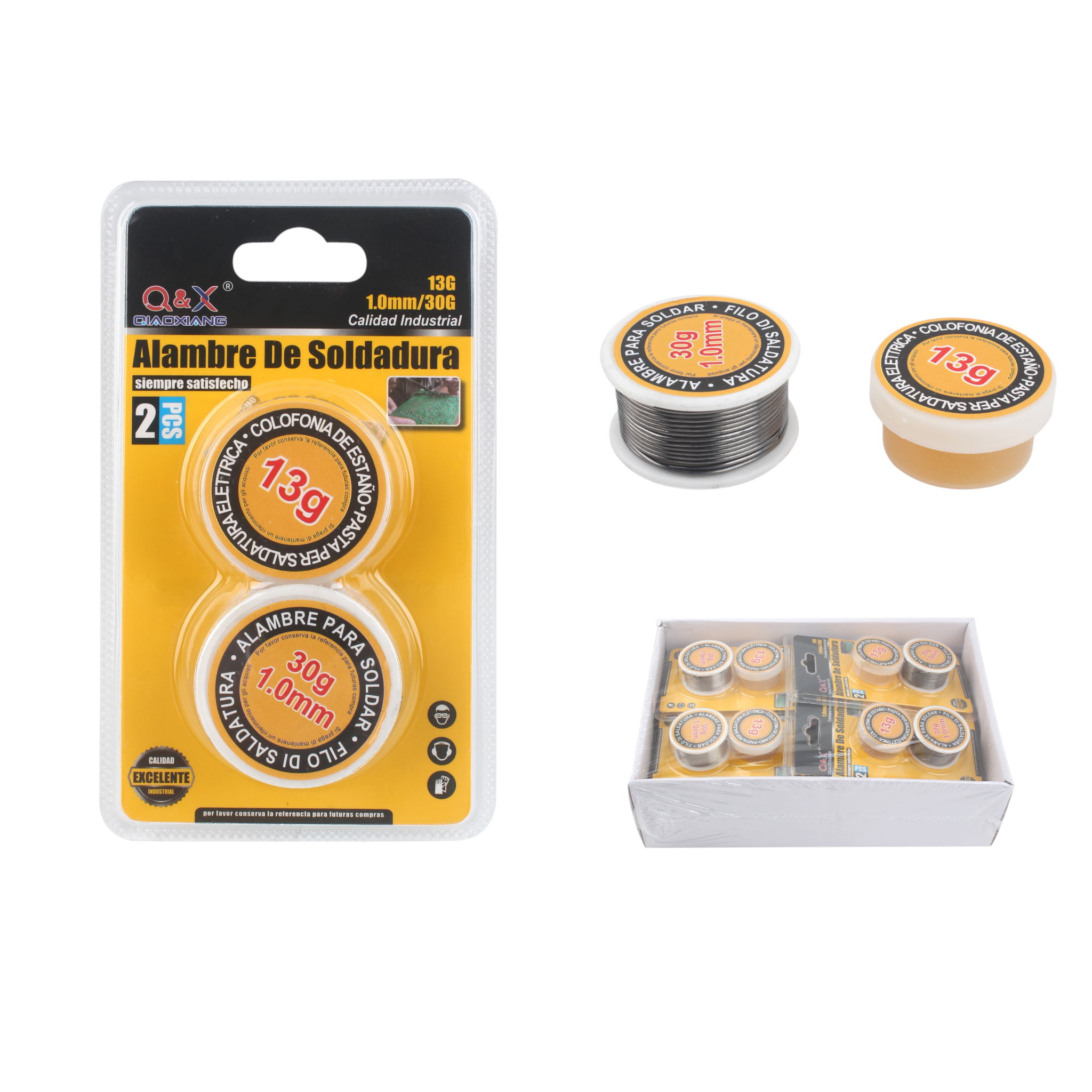 Kit soldadura 1.0 mm 30 g + 13 g colofonia (2 pzs)