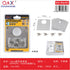 Placa de reparación circular, 4 piezas, 90 × 90 × 0,75 mm, acero inoxidable, 37 g