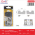 Placa de reparación semicircular, 2 piezas, 50 × 90 × 0,95 mm, acero inoxidable, 26 g