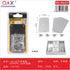 Placa de reparación nueve orificios, 4 piezas, 50 × 90 × 0,7 mm, acero inoxidable