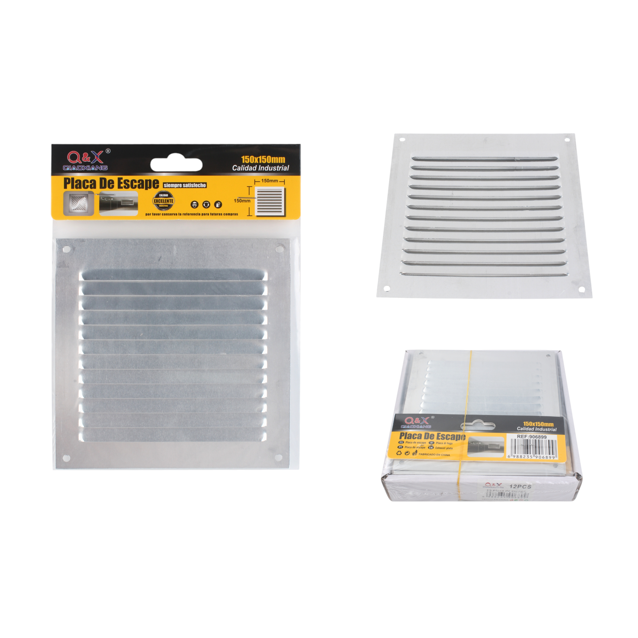 Rejilla de ventilación de aluminio 15 × 15 cm