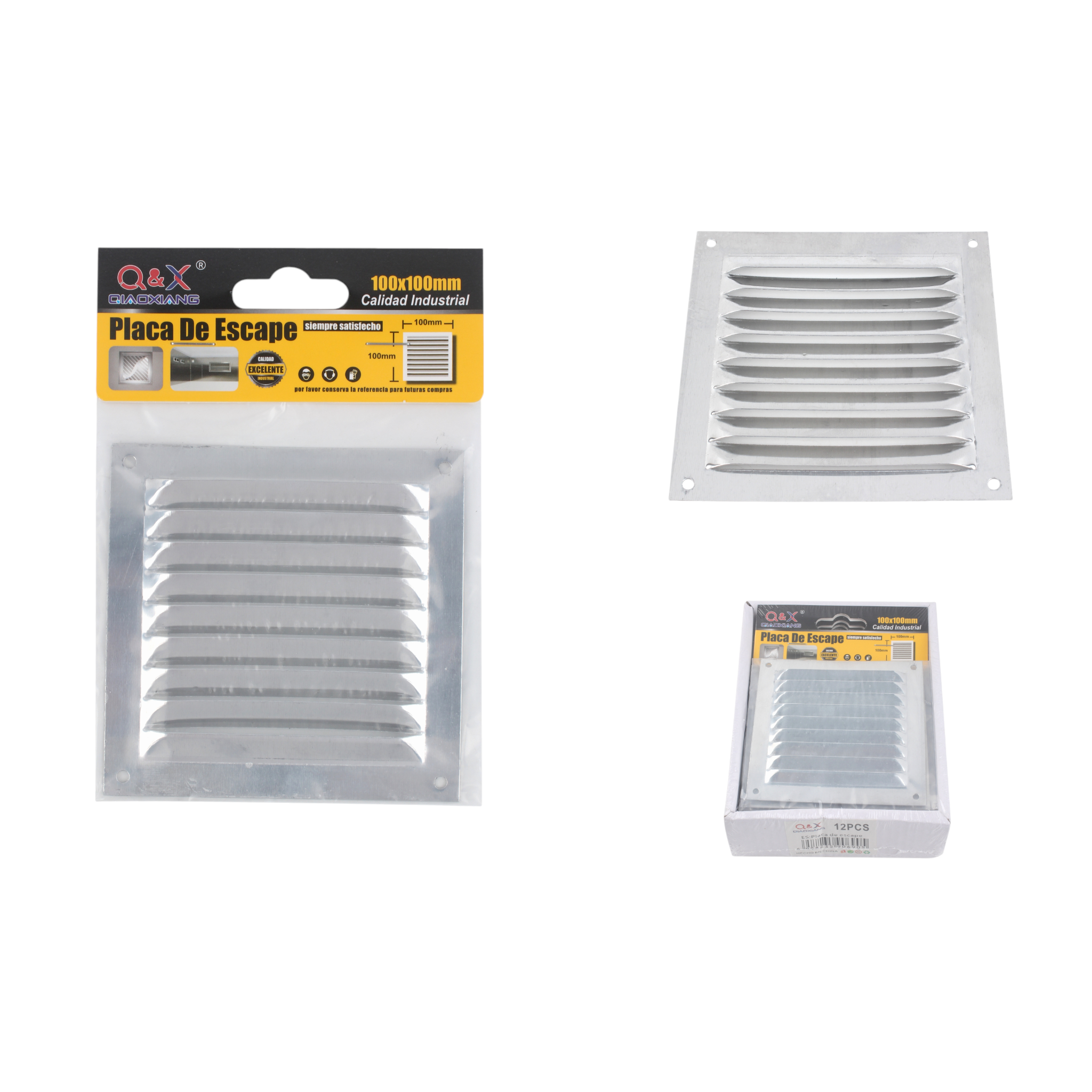 Rejilla de ventilación de aluminio 10 × 10 cm