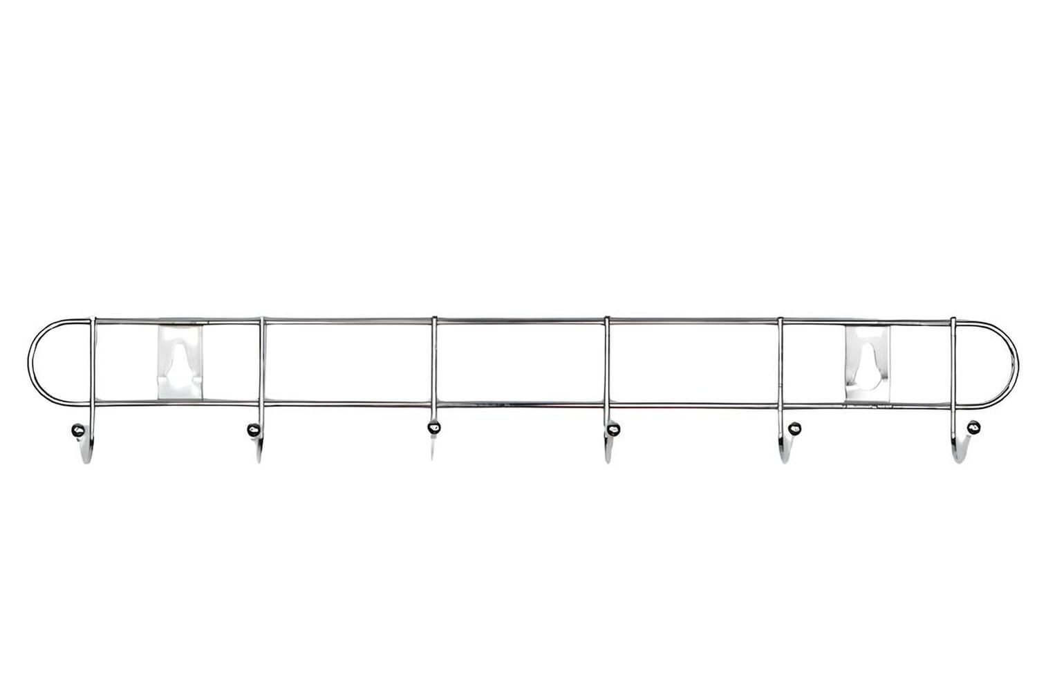Soporte de pared acero 6 ganchos
