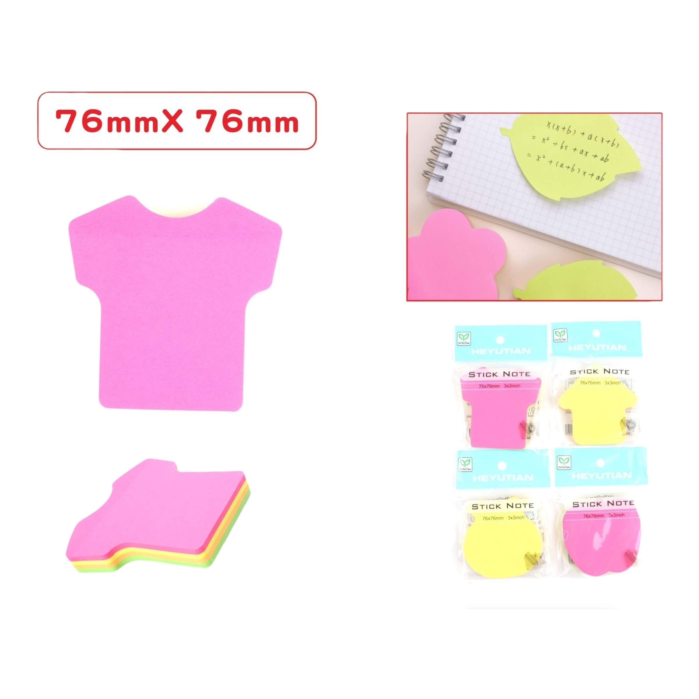 Notas adhesivas 3x3 fluorescentes diseño especial