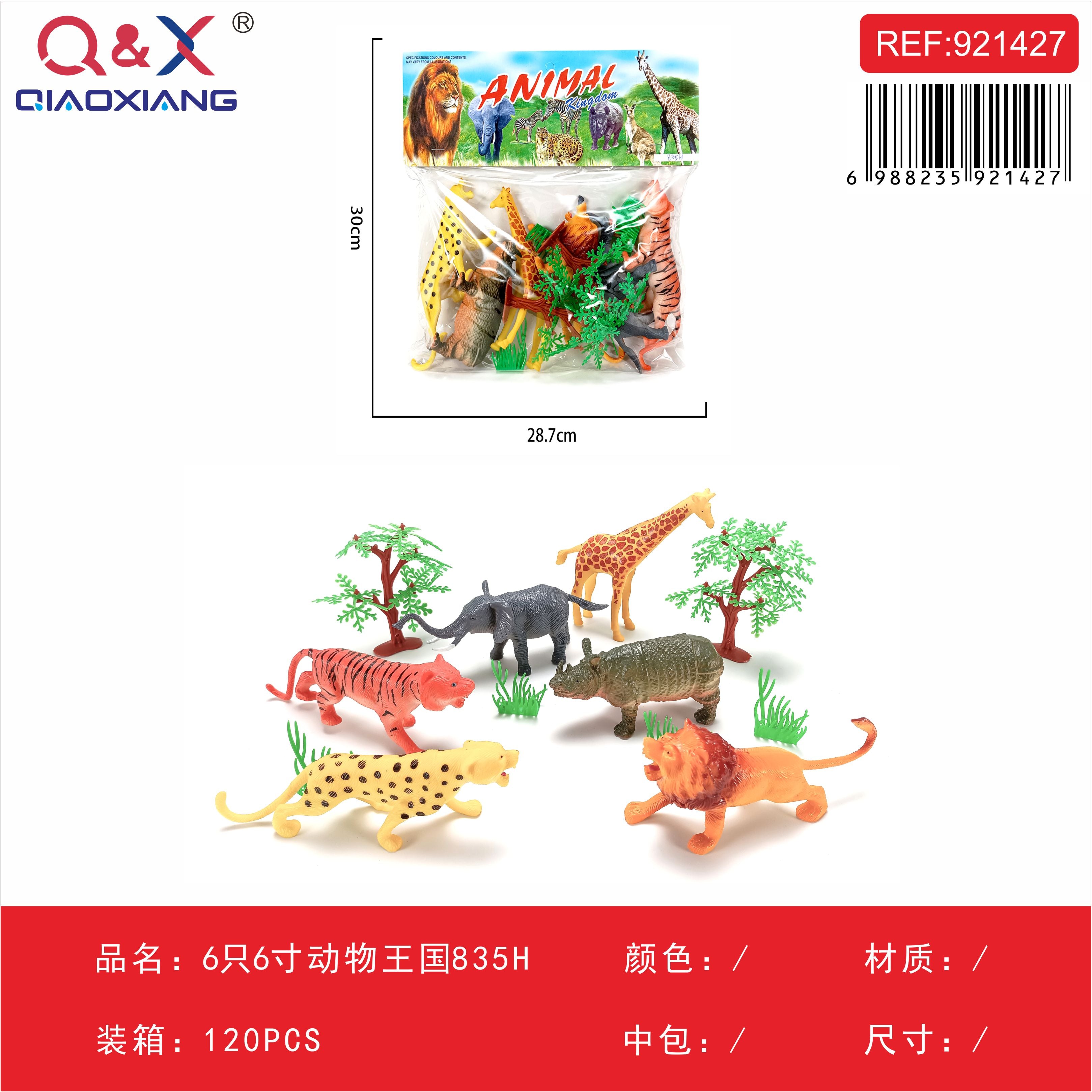 Animales reino 6” 6 pcs 835H