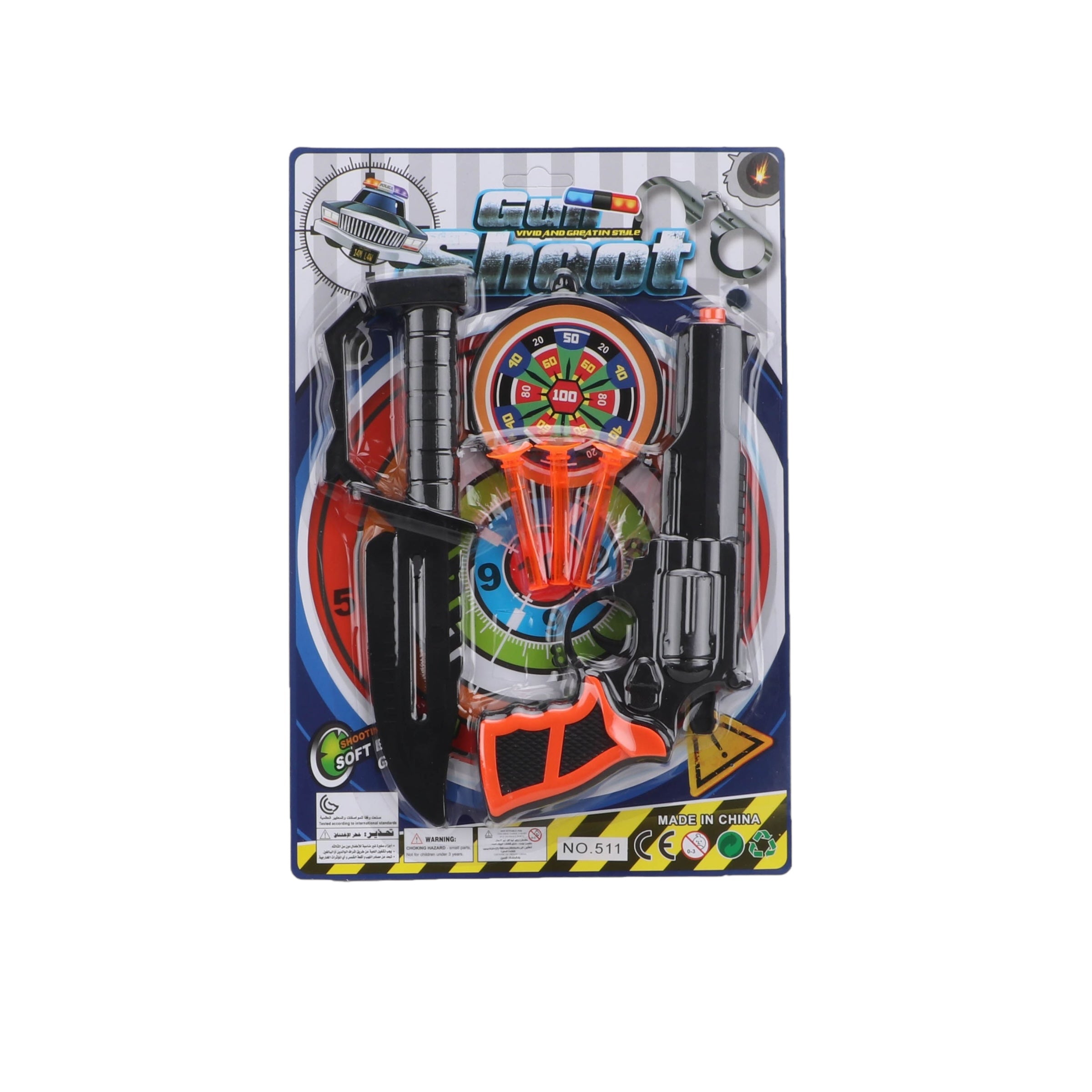 Set de Policía con Pistola, Dardos y Accesorios