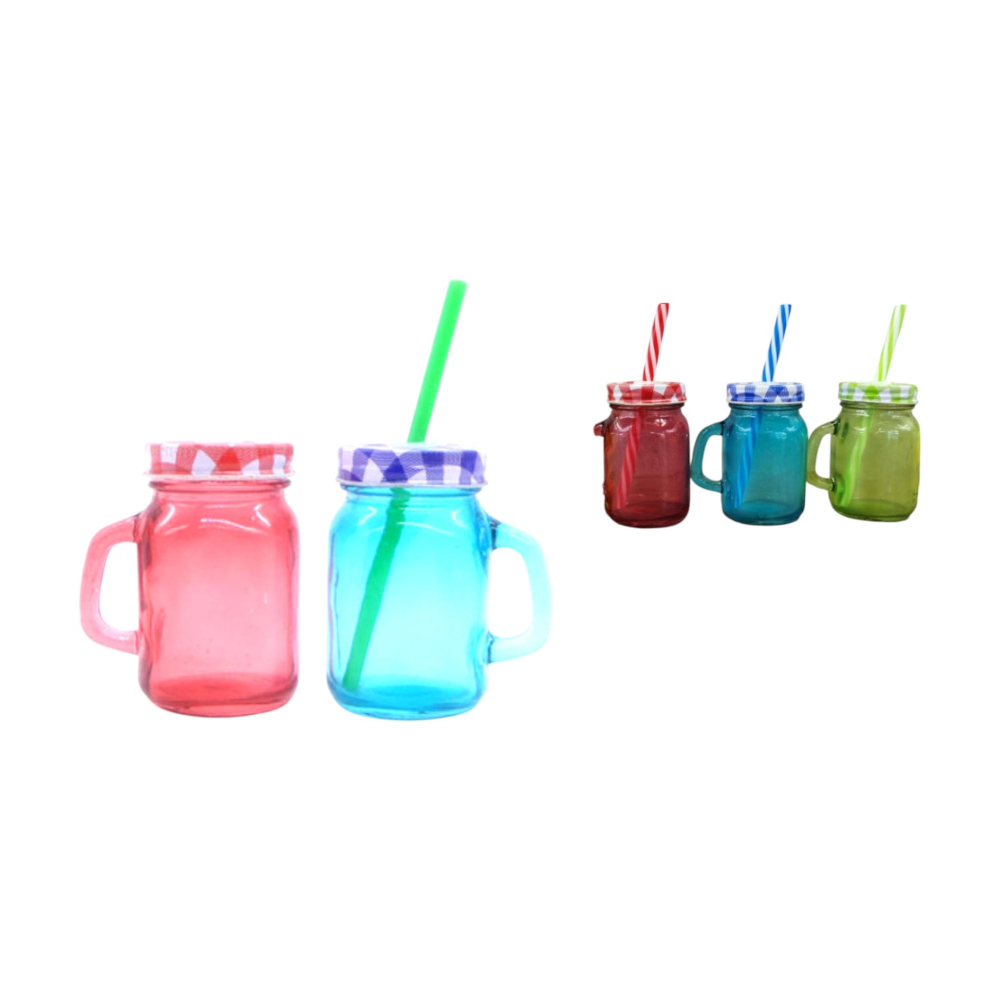 Taza con asa de vidrio pintado 120ml superficie brillante