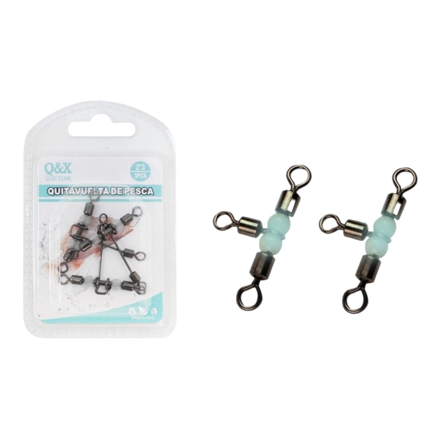 Quitavueltas de Pesca Luminiscentes 2×3–Pack de 3 Piezas