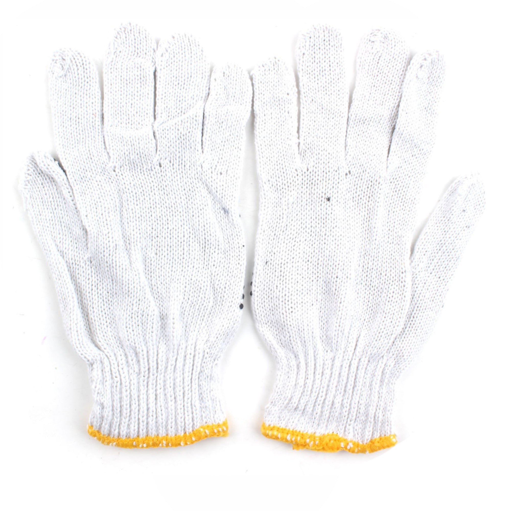 Guantes de algodón blanco 50 g con puntos negros antideslizantes