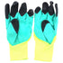 Guantes transpirables verde fluorescente calibre 13 con refuerzo en dedos