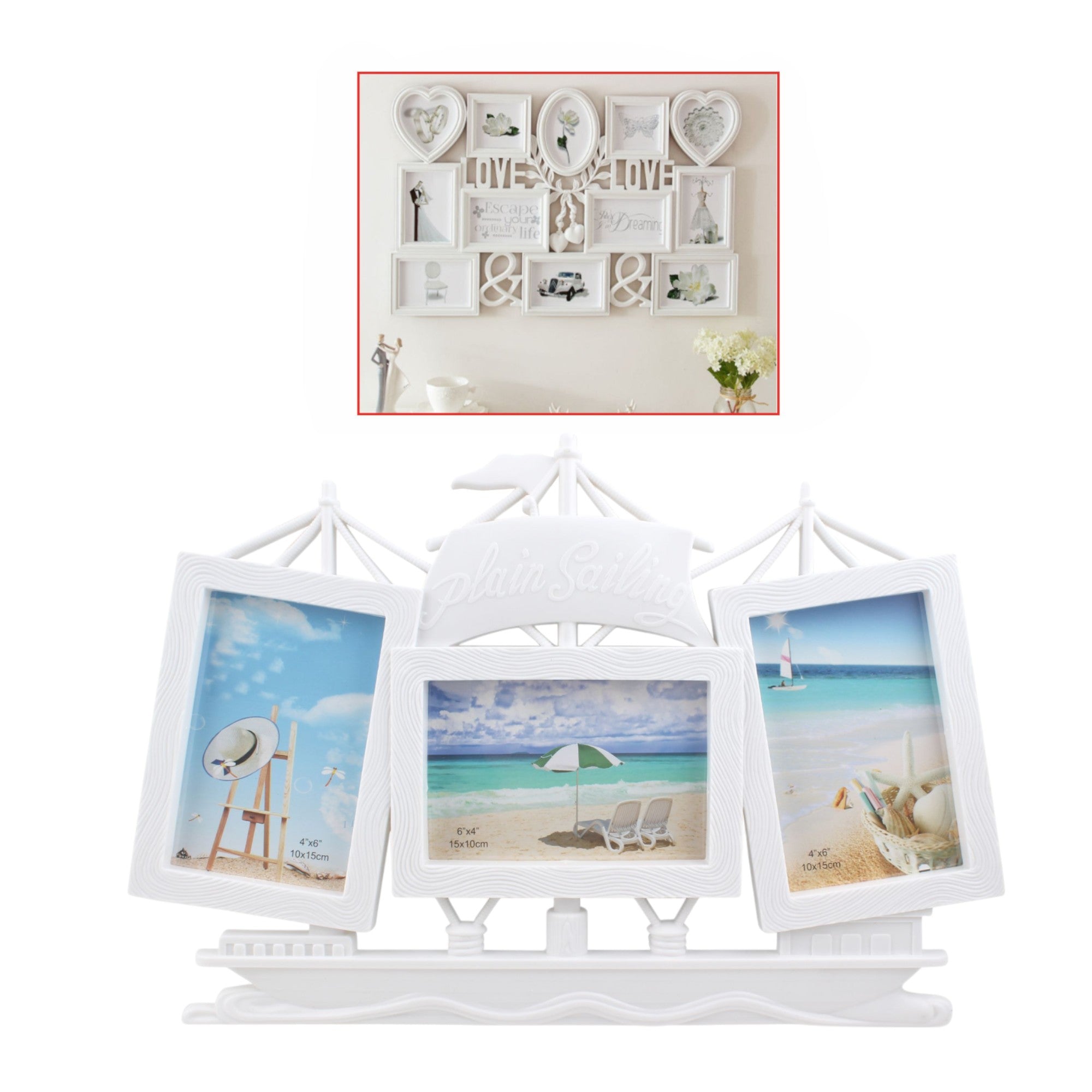 Set marcos de fotos para 3 de 44x30cm