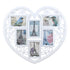 Set de marcos para 5 fotos en Corazon 52x58cm