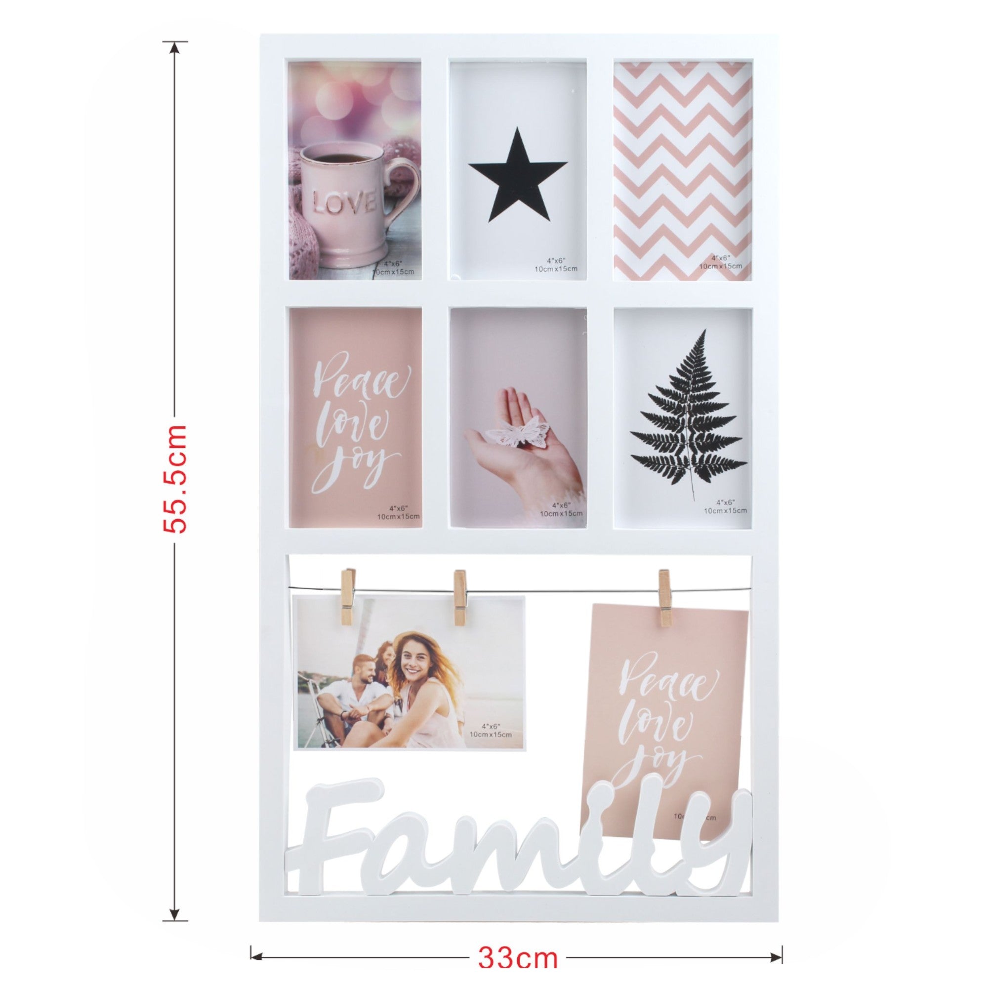 Set de Marcos para 6 Fotos de 33x56cm