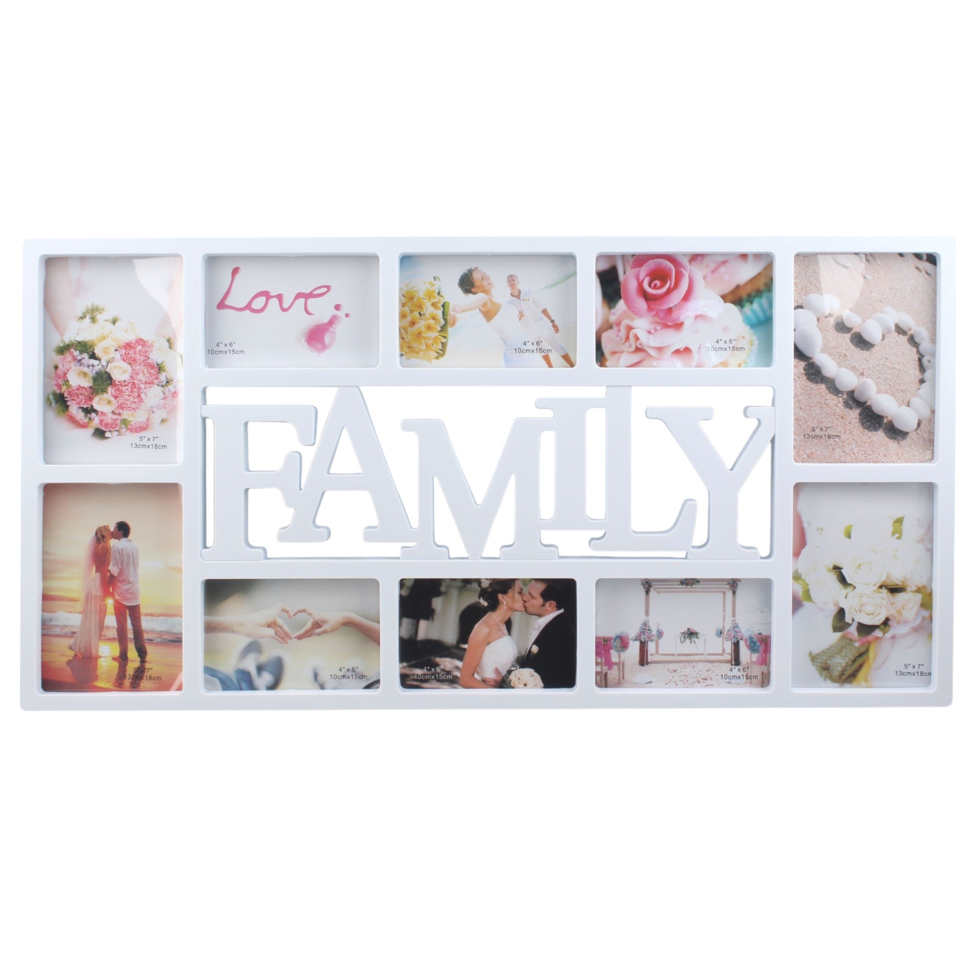 Set de Marcos para 10 Fotos Family 73x37cm