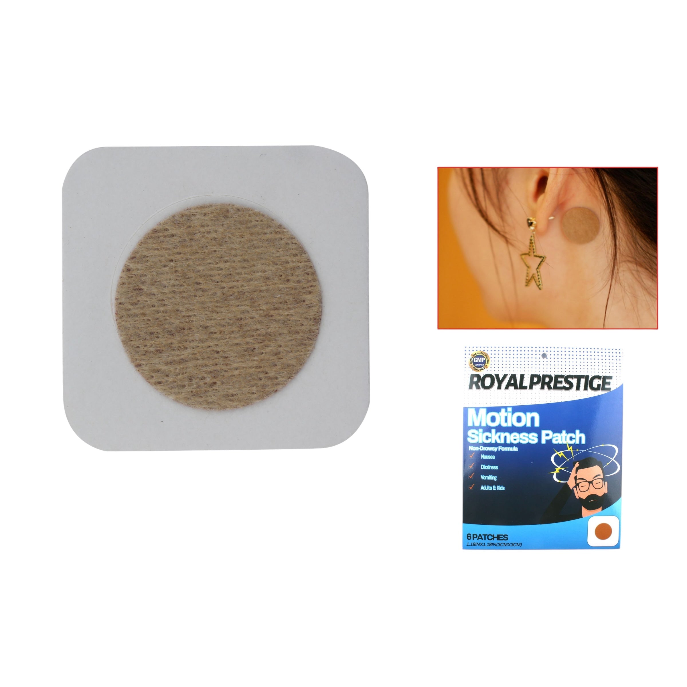 🚗 Parche Contra Mareos – 6 Unidades