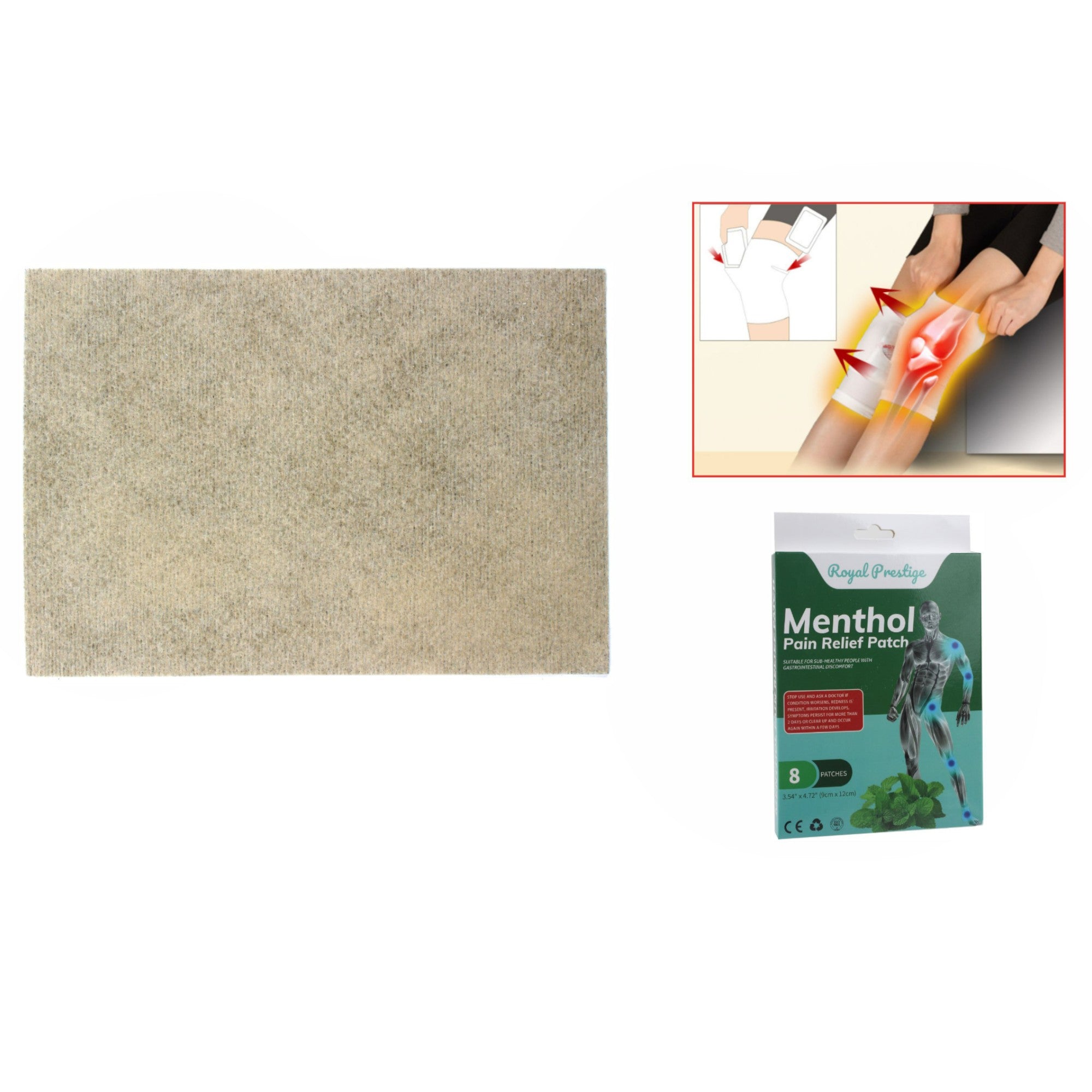 🌿 Parche para Alivio del Dolor con Mentol – 8 Unidades