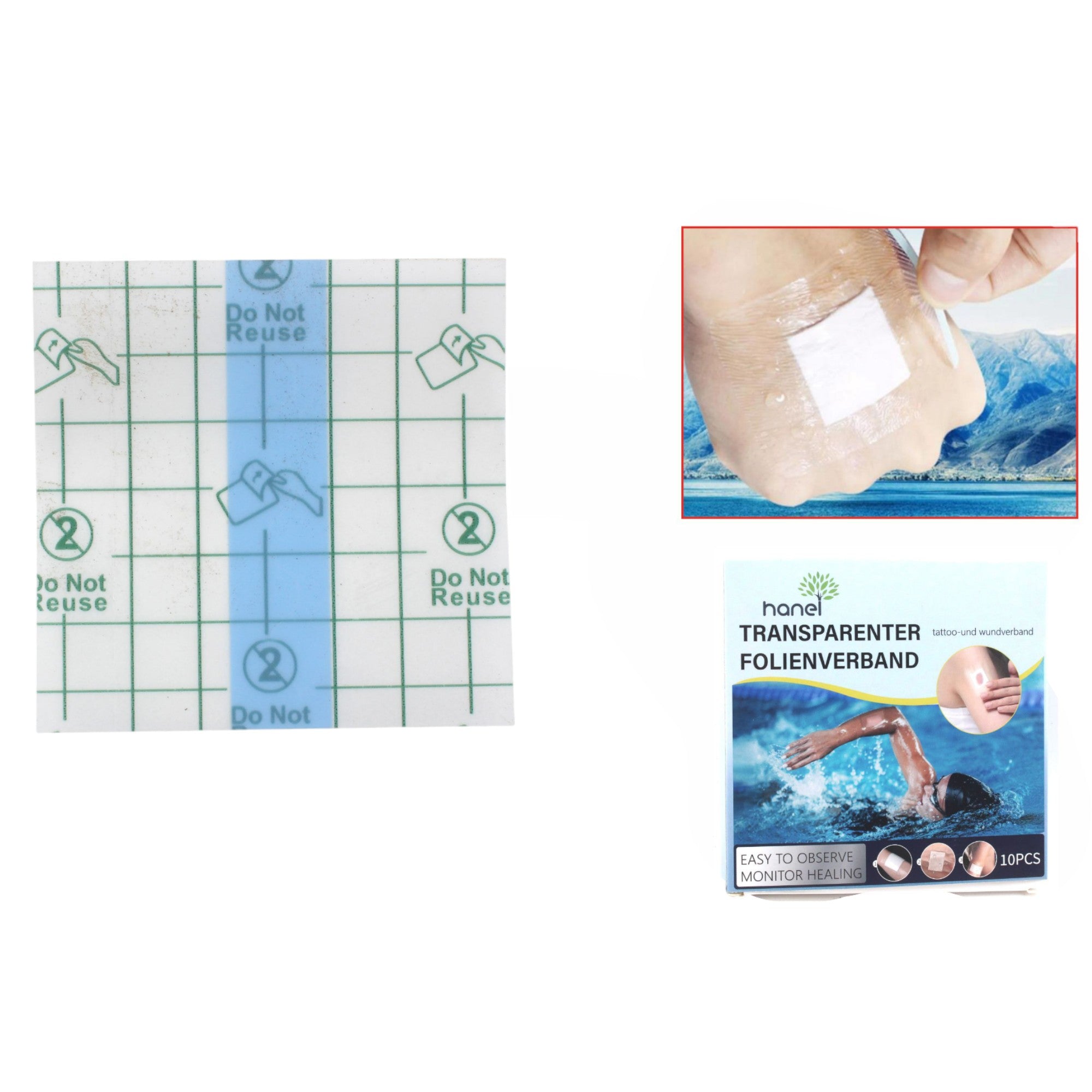 💧 Parche Impermeable para Cuidado de Heridas – 10 Unidades