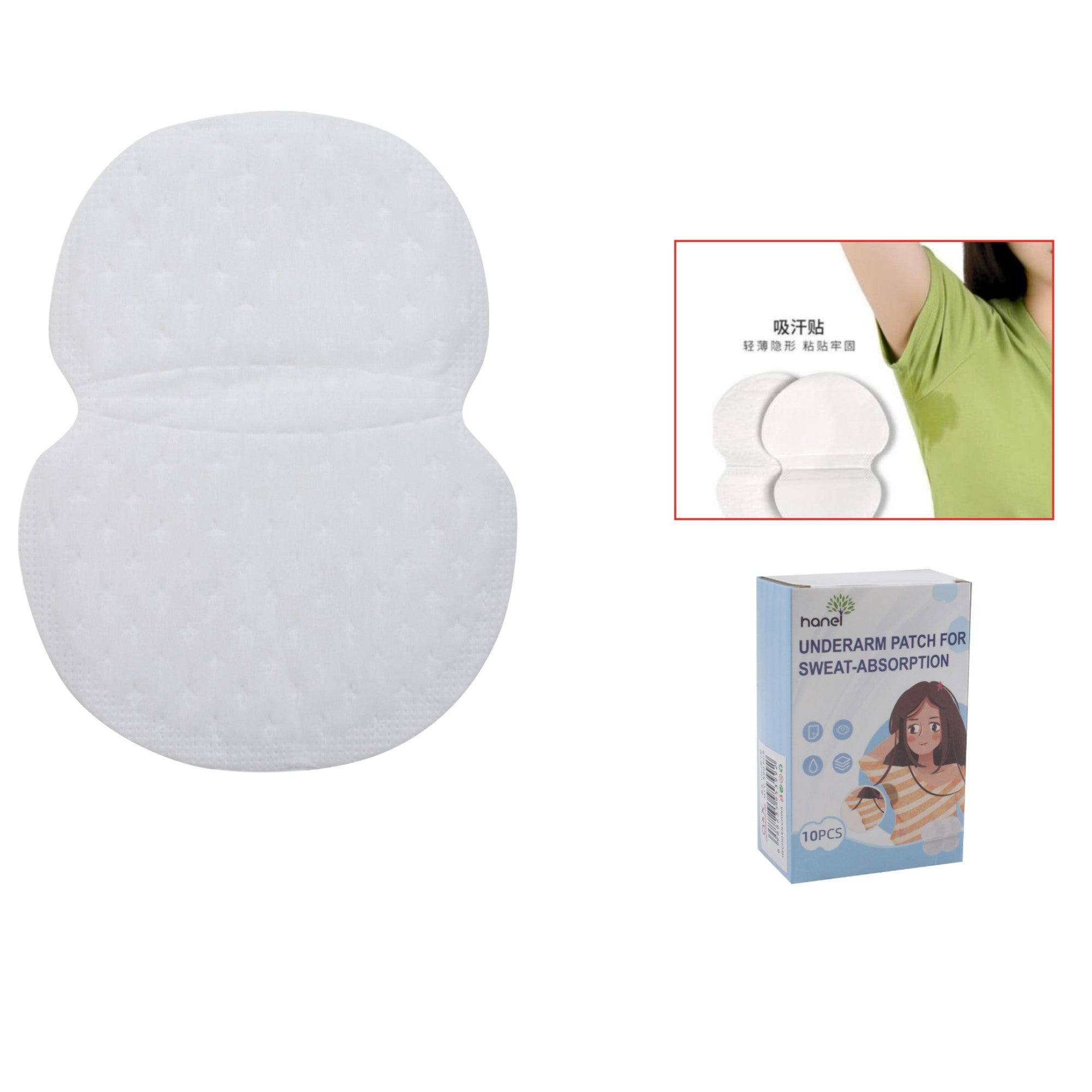 🧼 Parches Absorbentes para Axilas – 10 Unidades