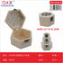 Set 3 Cajas de Madera Hexagonales Caladas Modelo 30200