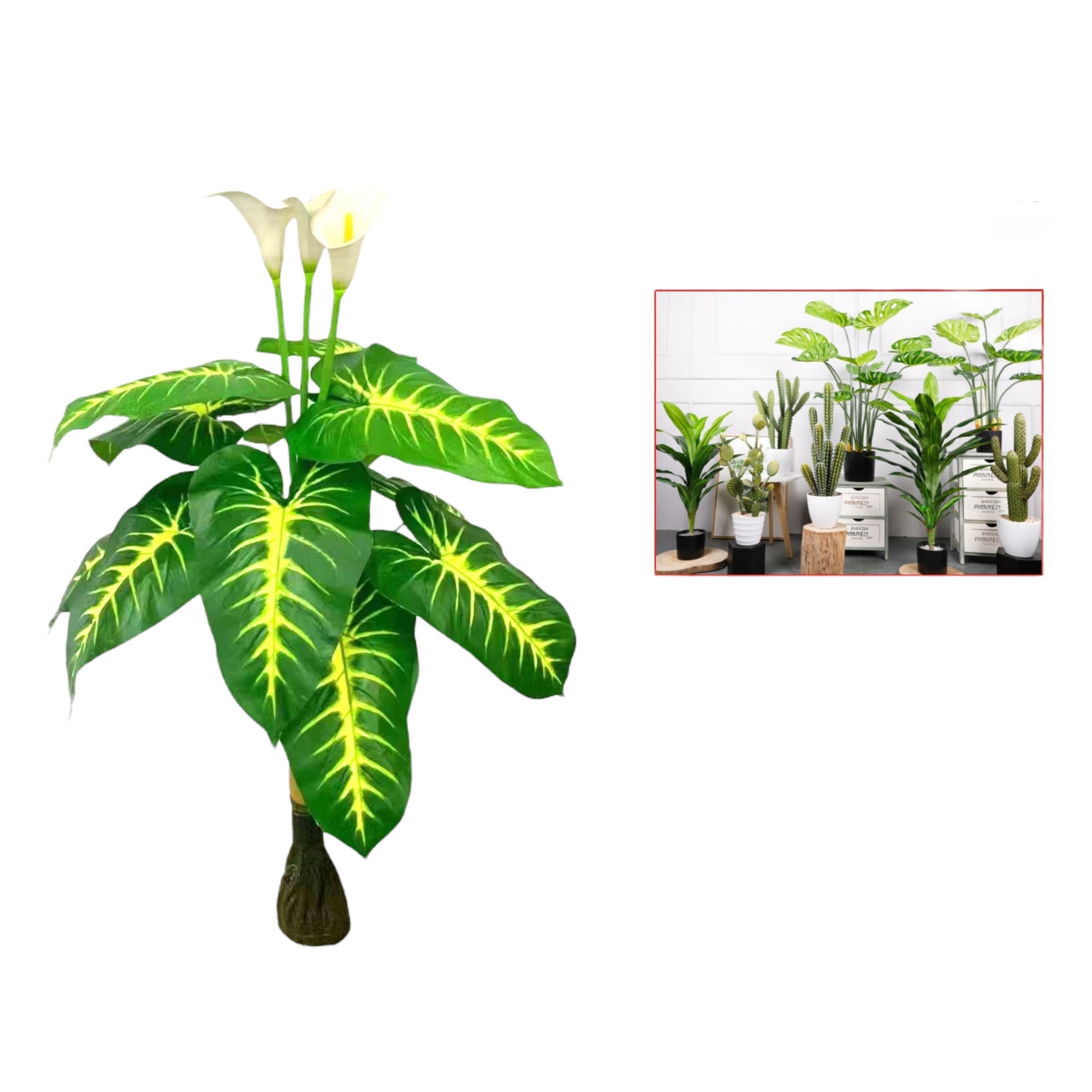 Planta Artificial Decorativa  Hoja de Oreja de Elefante