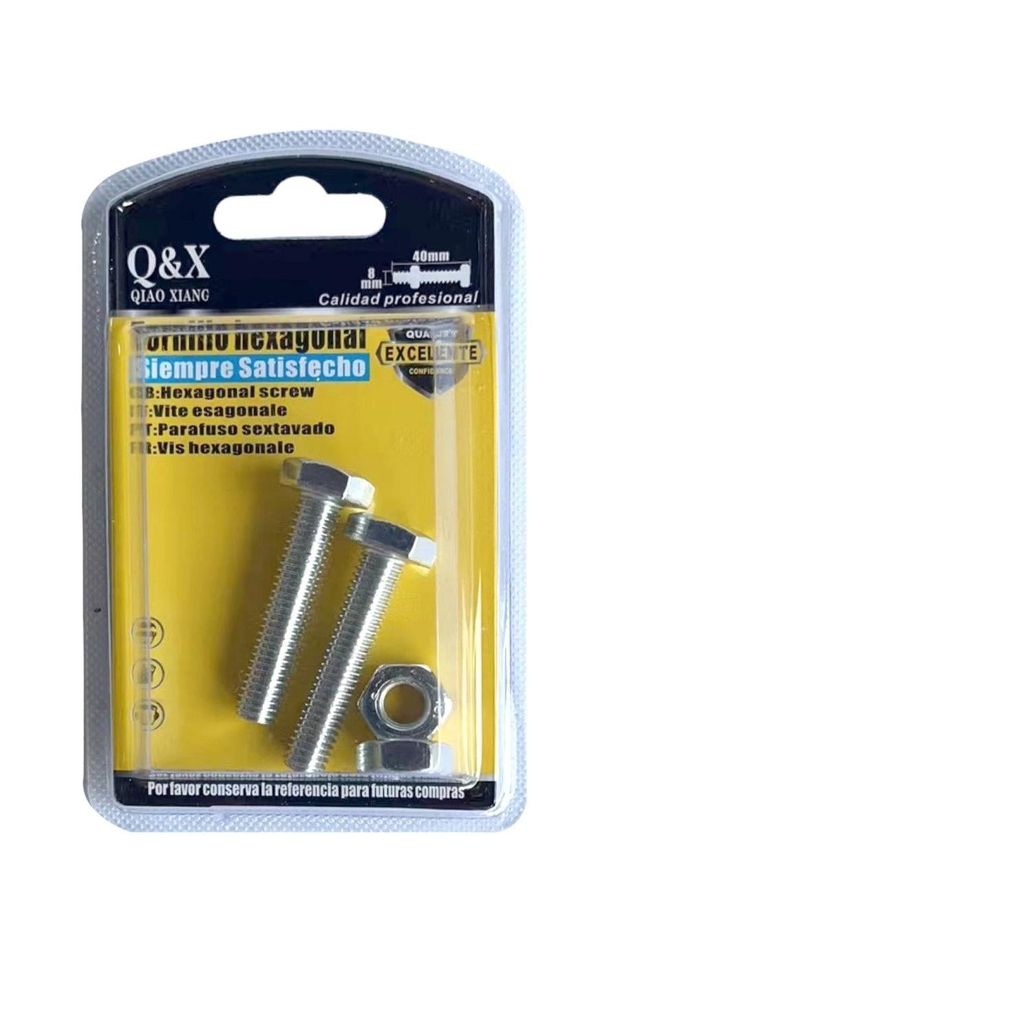 Perno Hexagonal 8*40 + Tuerca M8