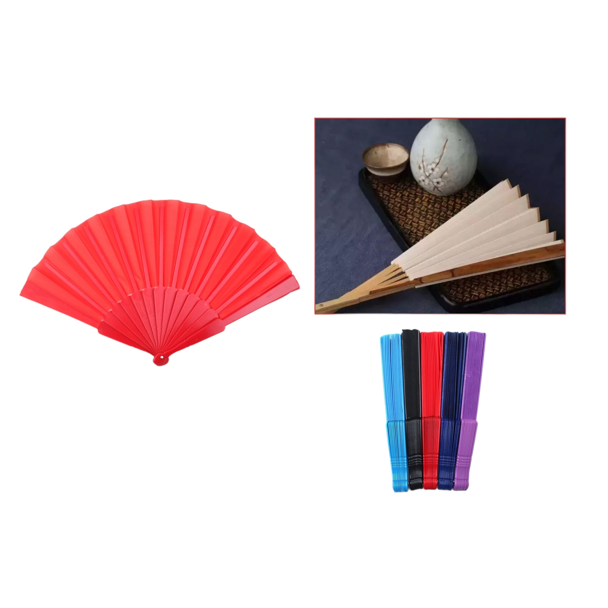 🌟 Abanico Tradicional Sólido Qiaoxiang