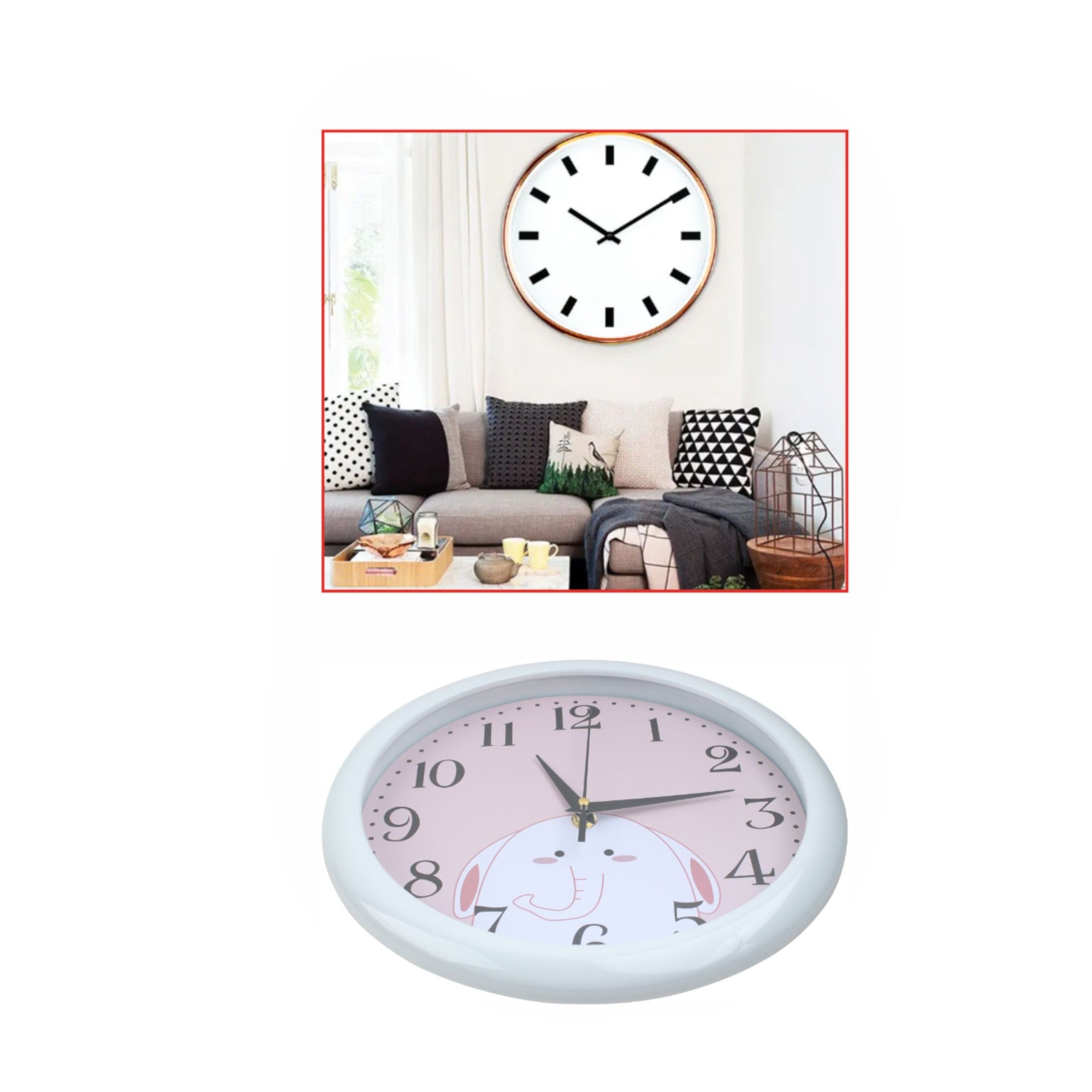 Reloj de Pared Infantil 28 cm Modelo
