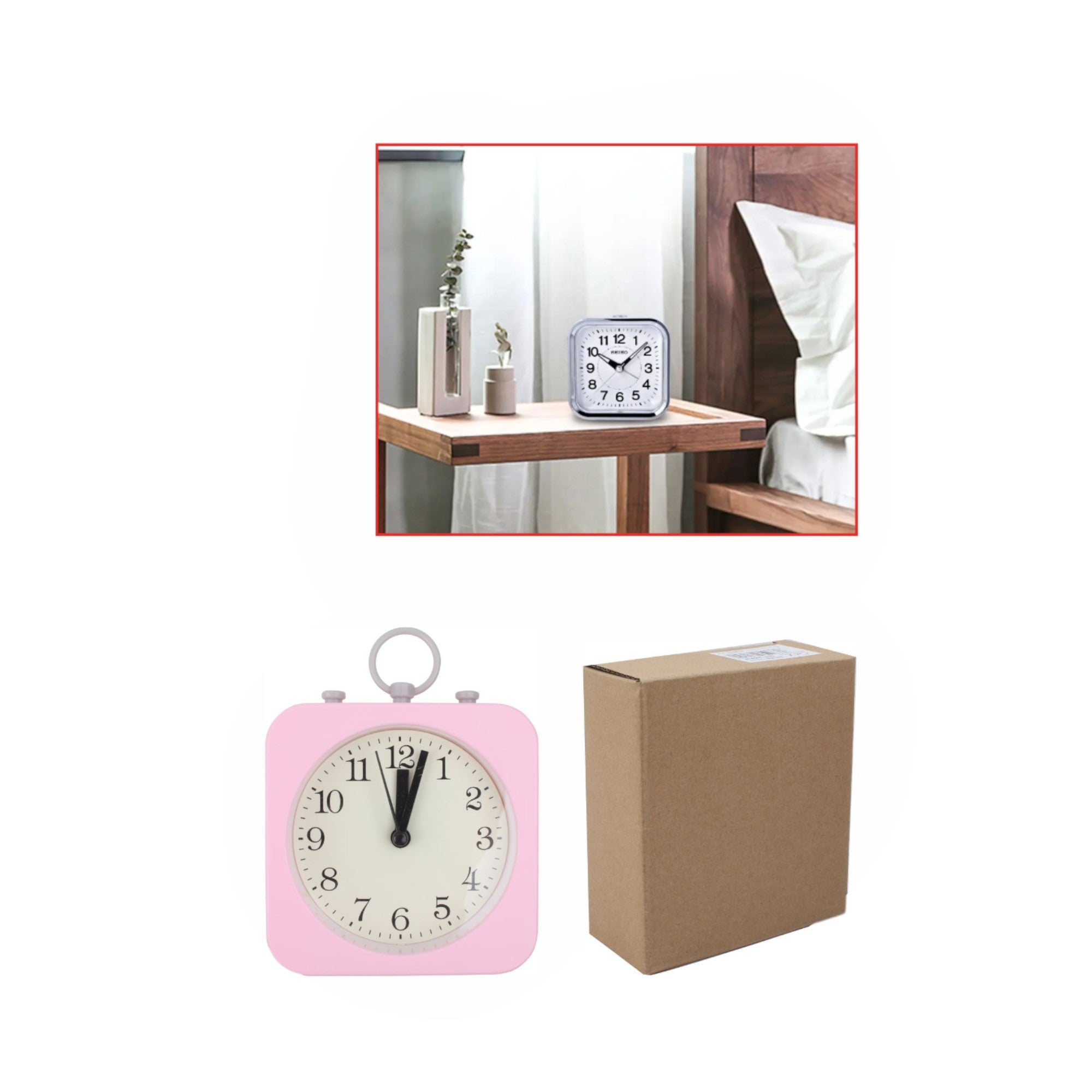 Reloj Despertador Con Forma Cuadrada