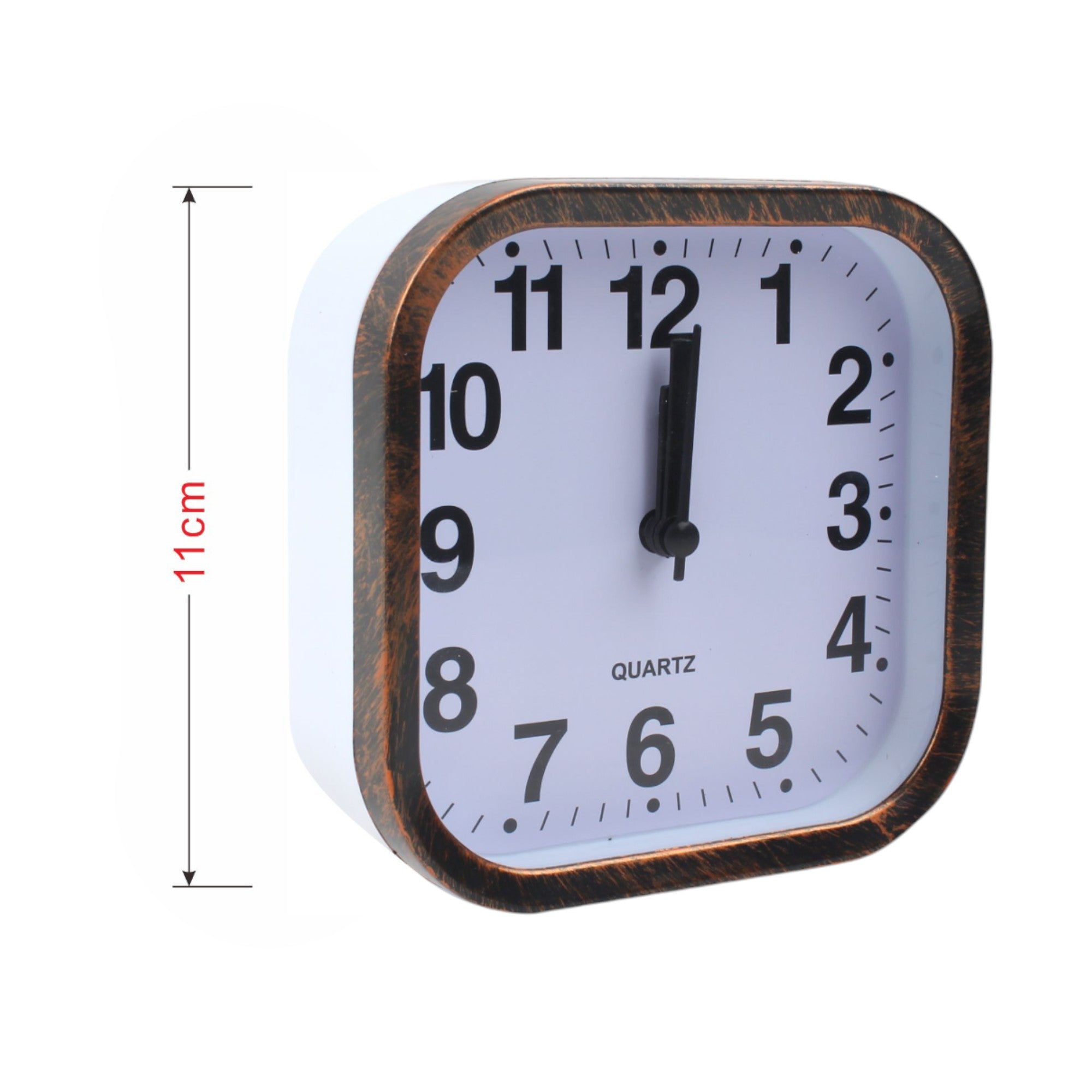 Reloj Despertador Cuadrado 11 cm Tipo Madera