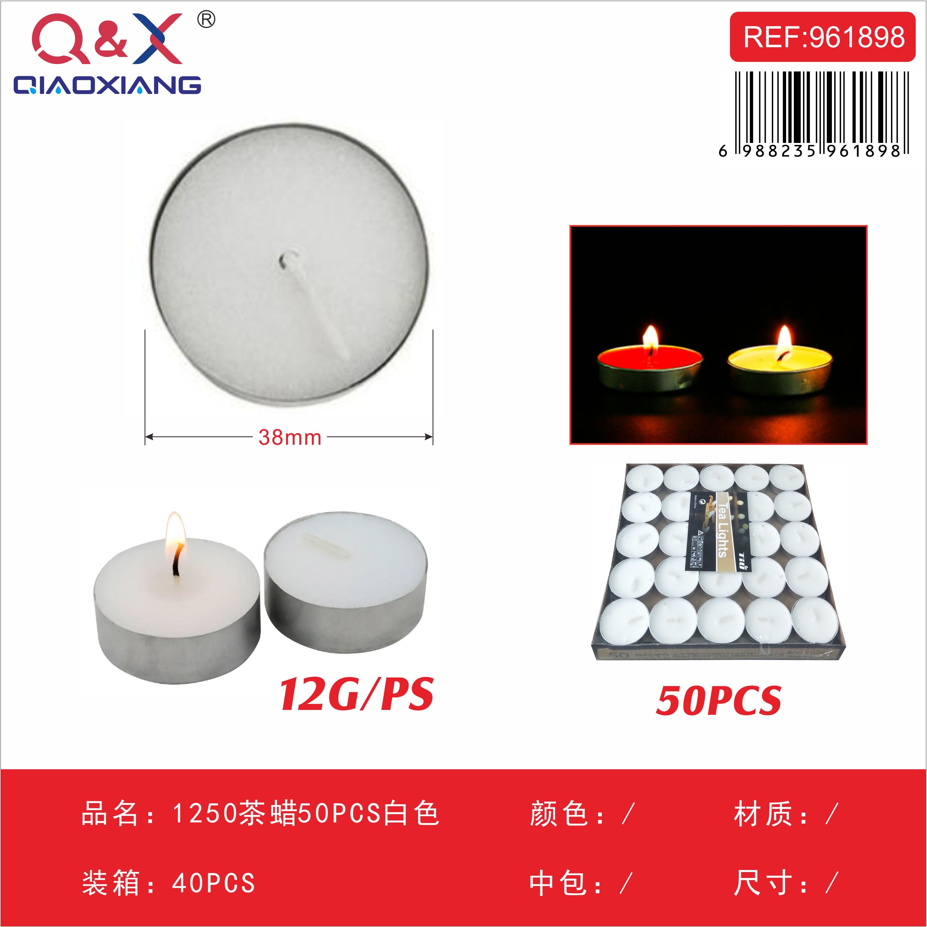 Velas tipo tealight blancas 50 unidades – 1250