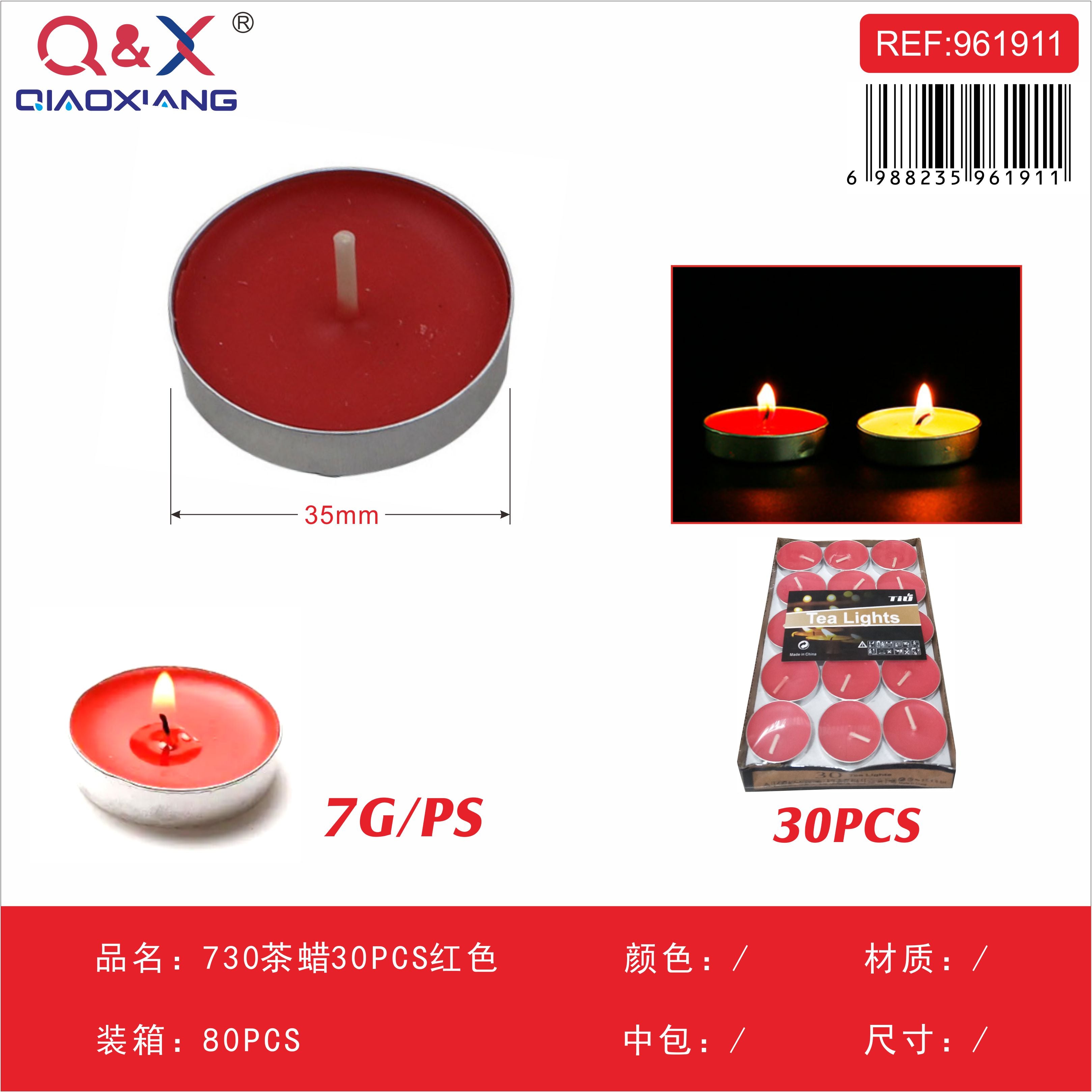 Velas tipo tealight rojas 30 unidades – 730