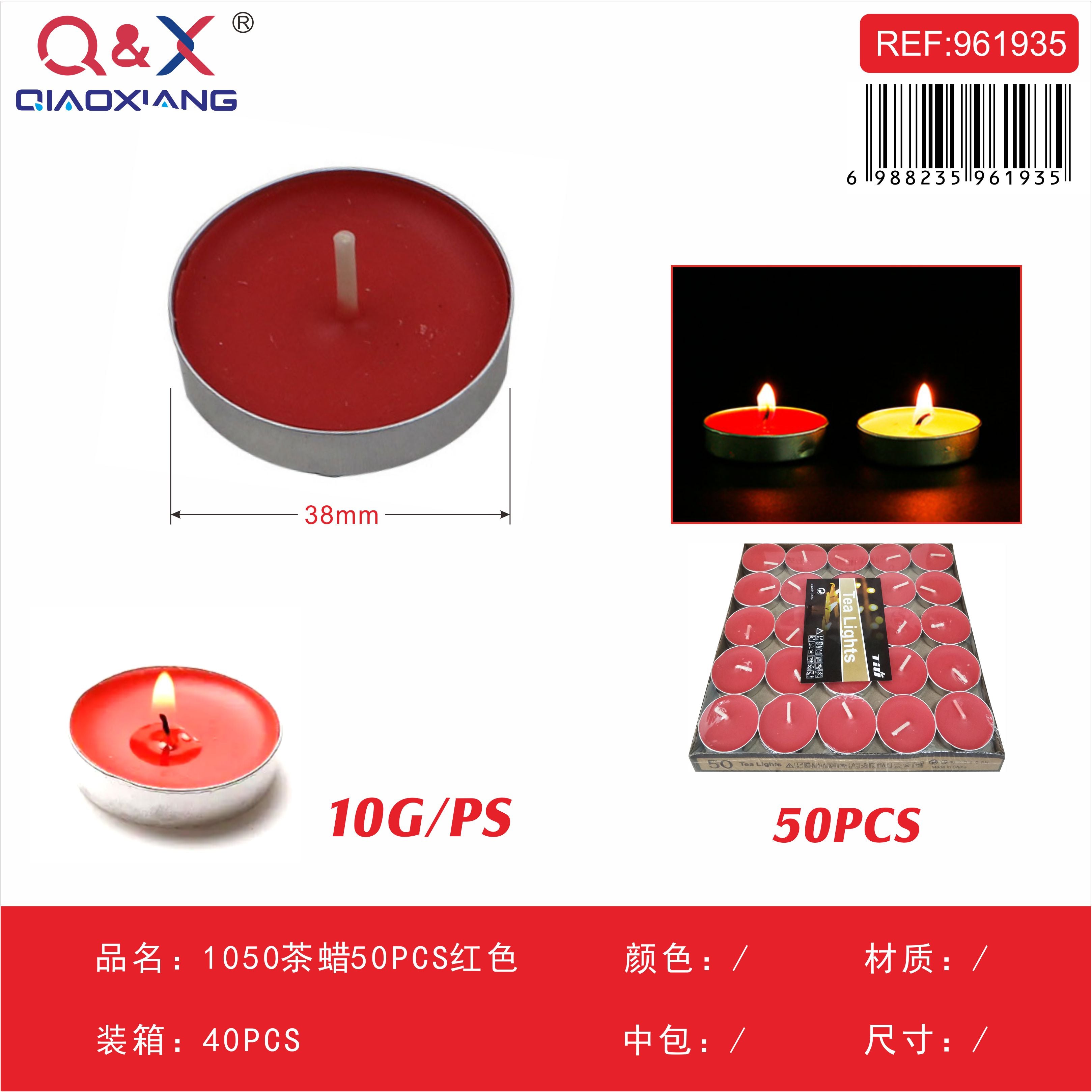 Velas tipo tealight rojas 50 unidades – 1050