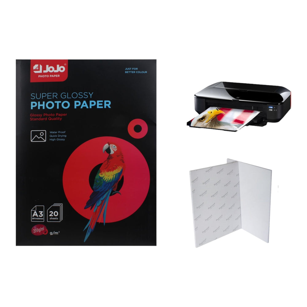 Papel Fotogr¨¢fico Brillante Brillante De Una Cara De 200 G, Caja De Color, Caracteres Jojo A3, 20 Hojas - Q&X
