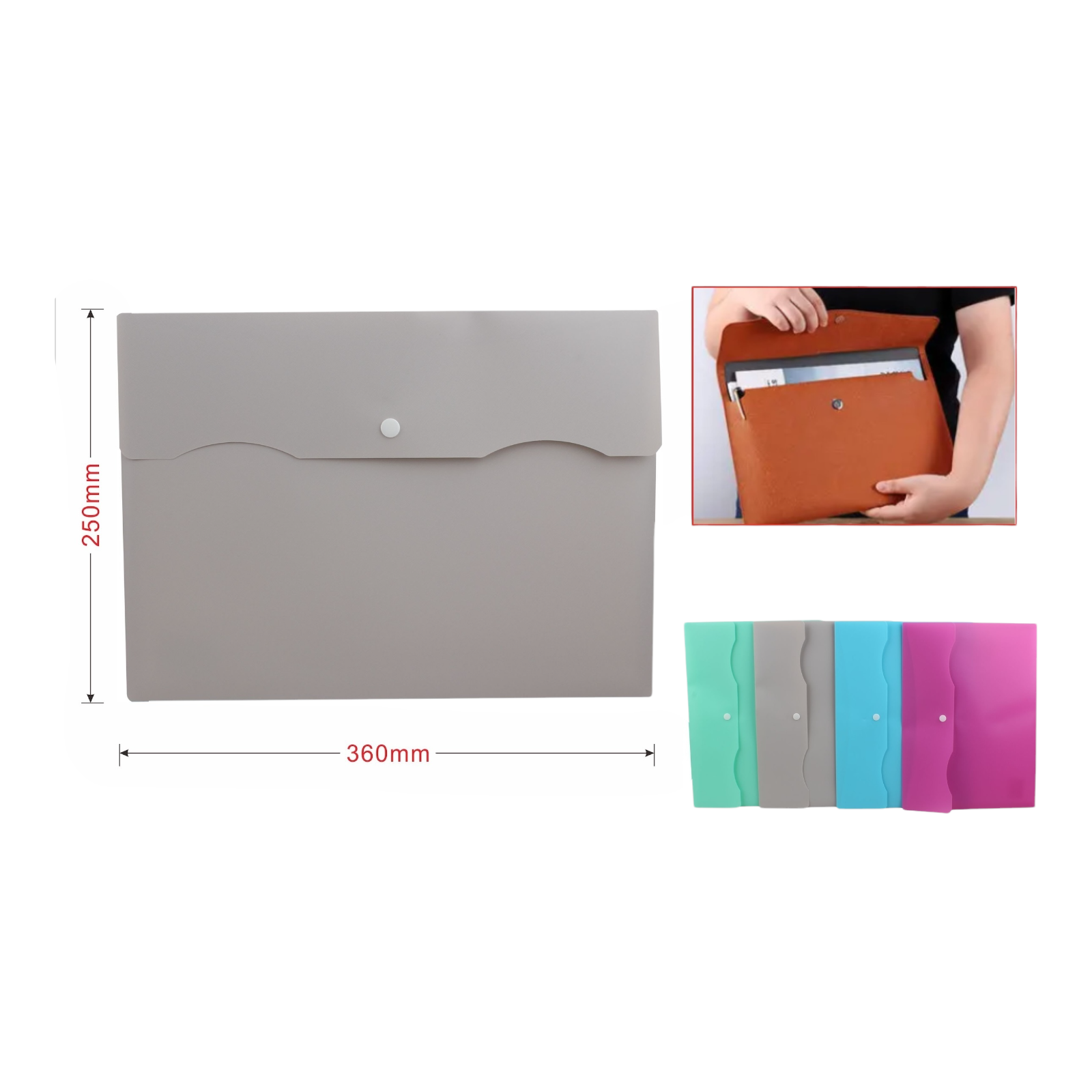 Bolsa portadocumentos textura cuero