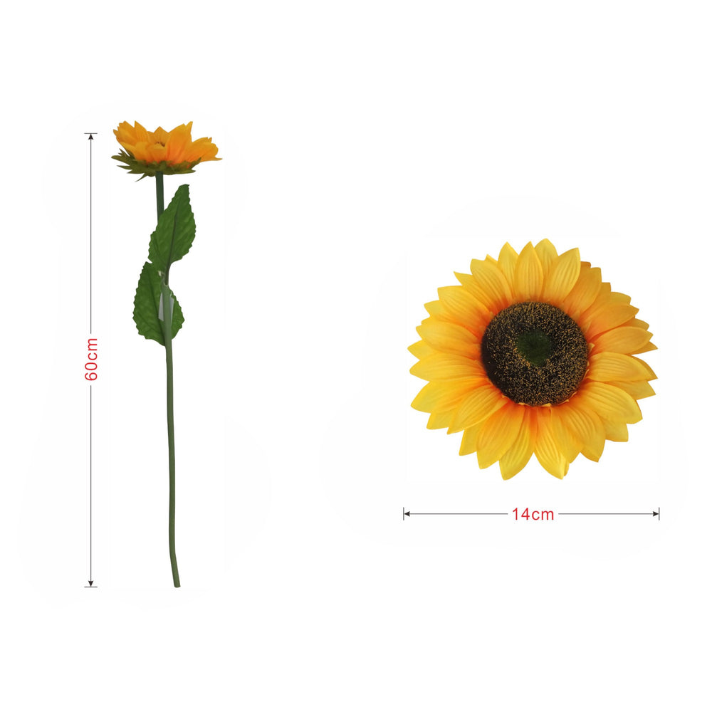 Flor artificial mini girasol 60x14 cm