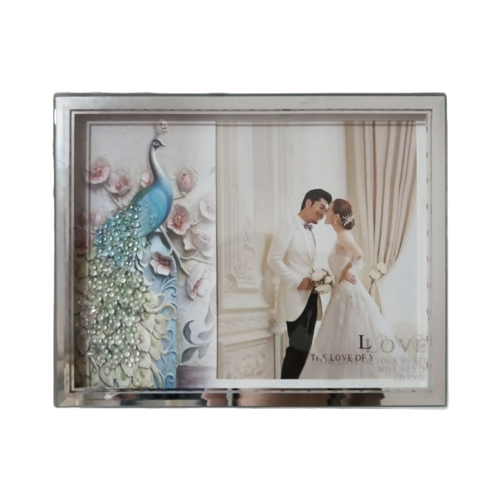 Marco de fotos horizontal 20×25 cm con luz monocromática conexión USB