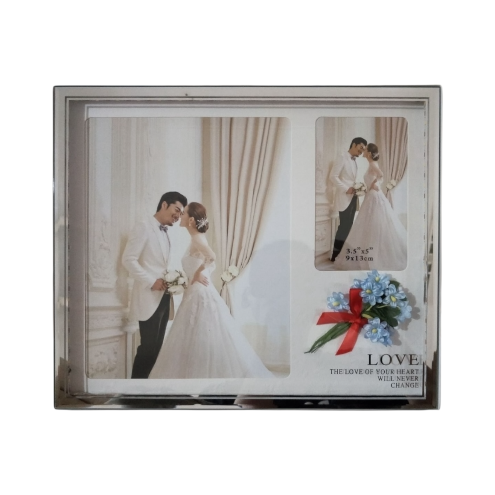 Marco de fotos horizontal 26×31 cm con luz monocromática conexión USB
