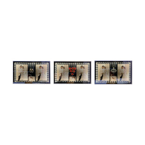 Espejo mágico 3D, marco de fotos horizontal 22*31.7CM (luz monocromática con conector USB)