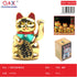 Gato de la Suerte Plástico Dorado 5 Pulgadas Decoración Hogar