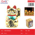 Gato de la Suerte Plástico Dorado 6 Pulgadas Decorativo