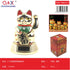 Gato de la Suerte Solar 5 Pulgadas Dorado Decoración Escritorio