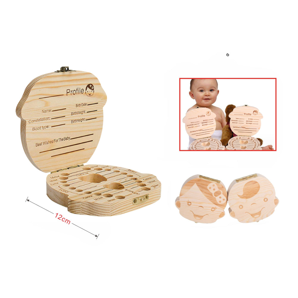 Caja para Dientes de Madera Natural