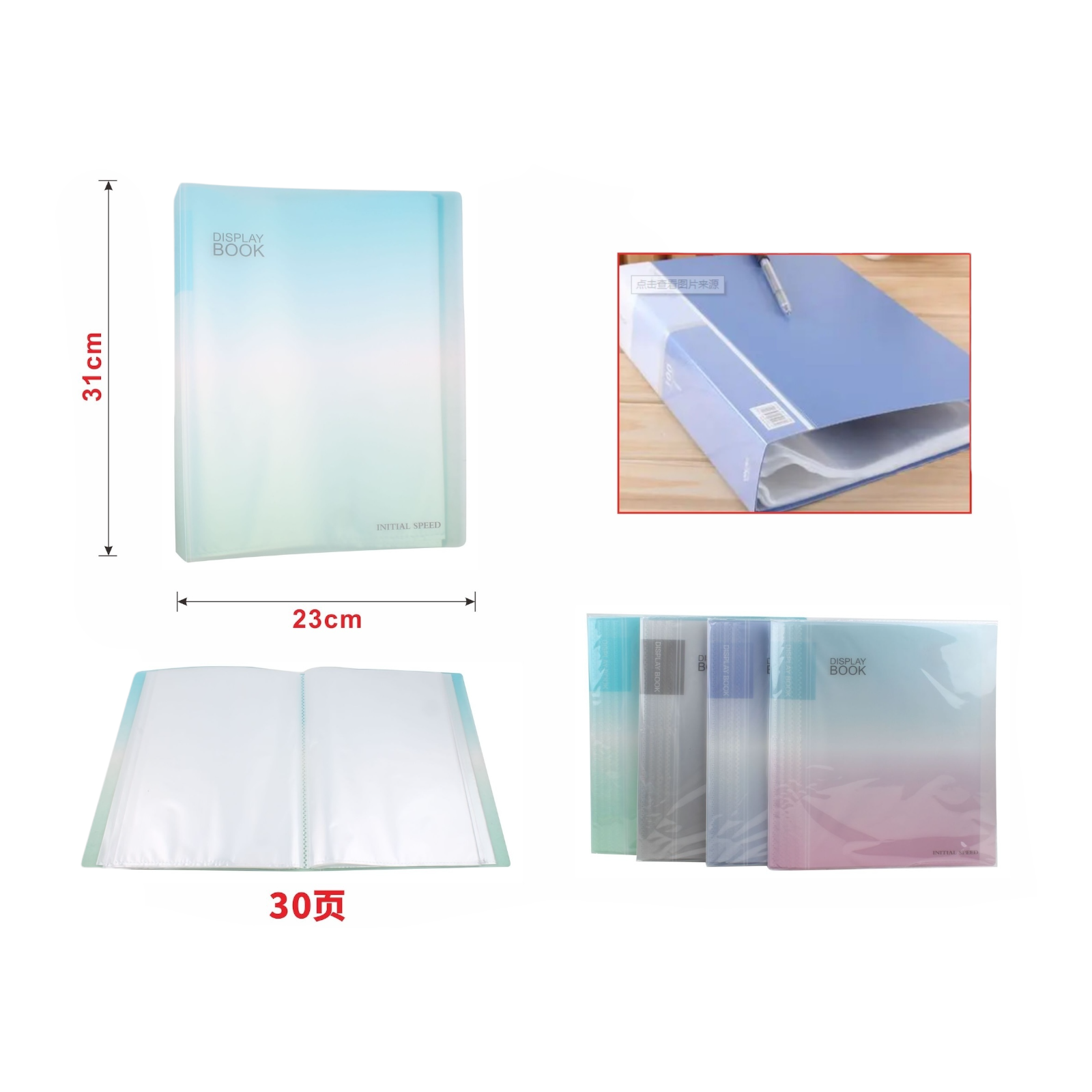 Carpeta clasificadora A4 degradé 30 hojas