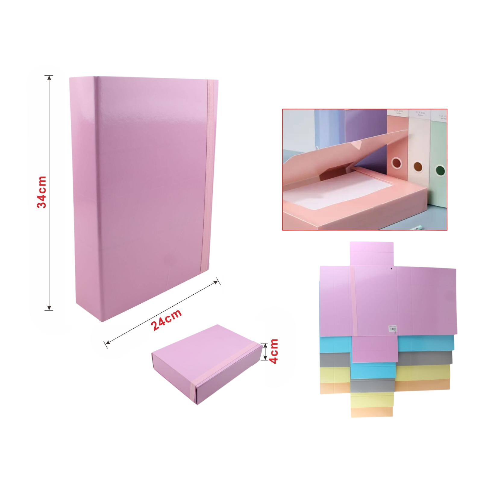 Archivador FC 4 cm color Morandi