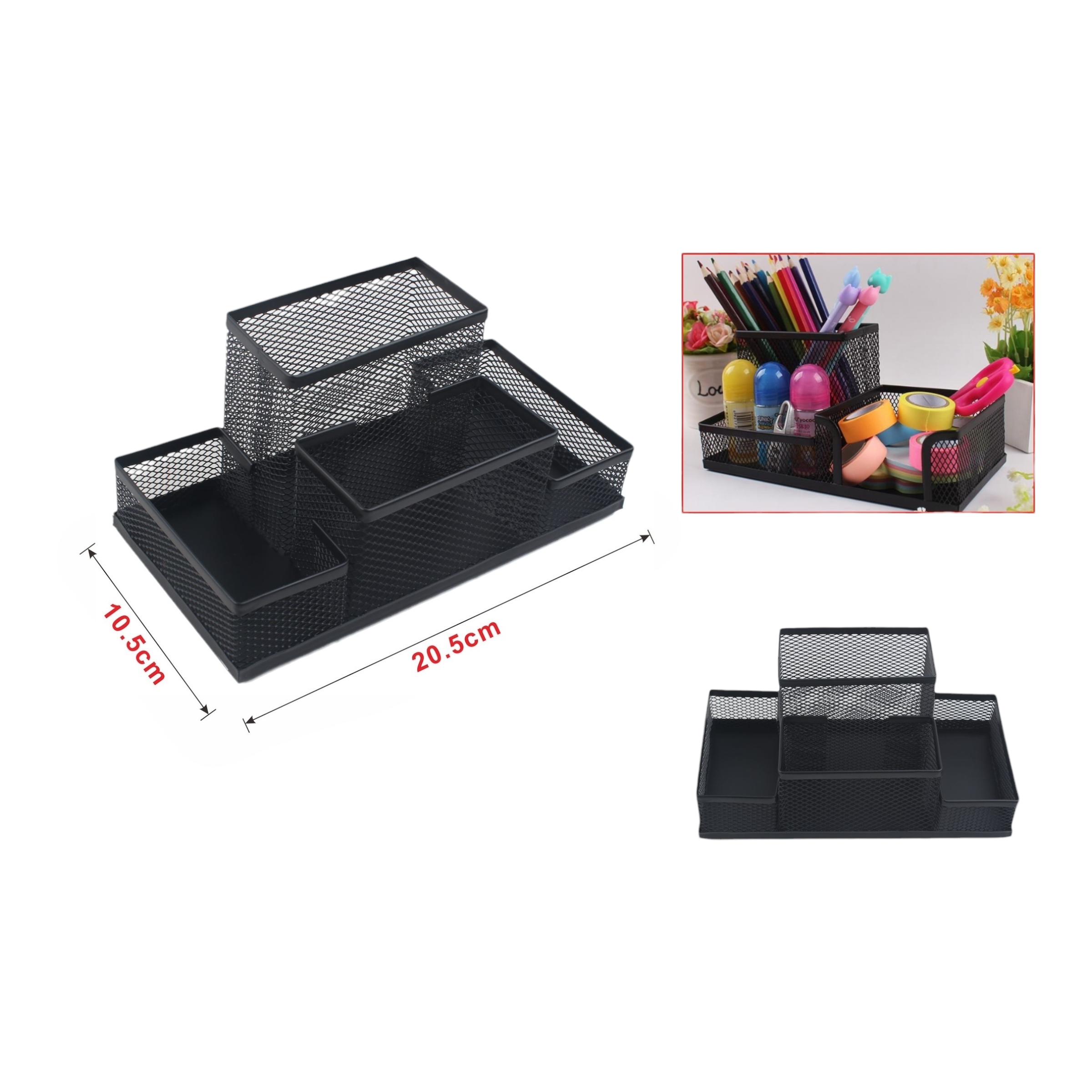 Organizador de escritorio cuatro compartimentos