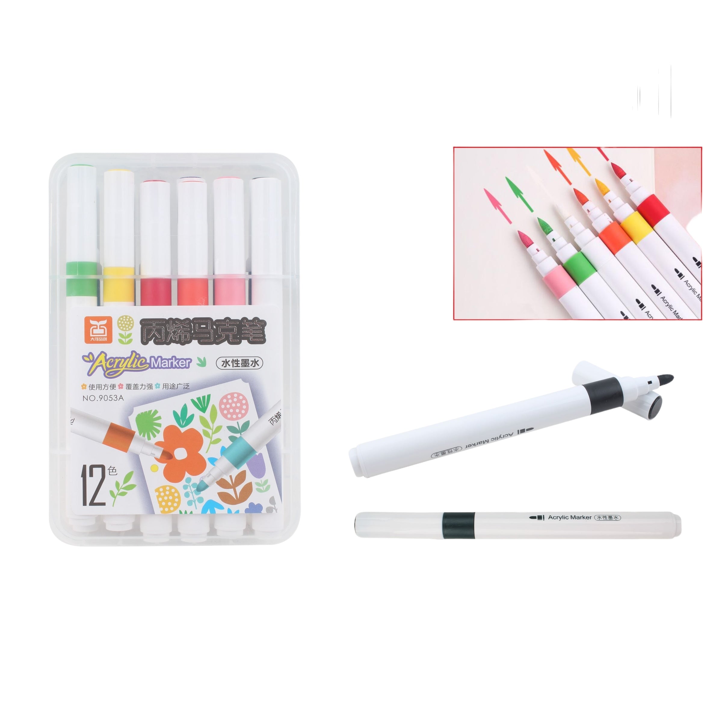 Set de Marcadores Acrílicos– 12 Colores